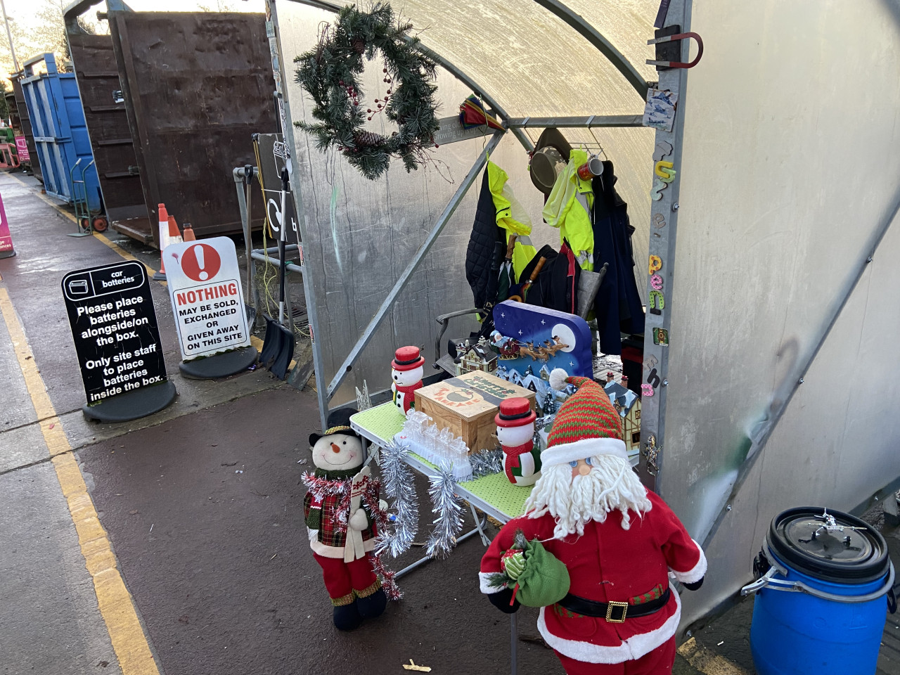 Christmas at the Lincoln recycling centre.