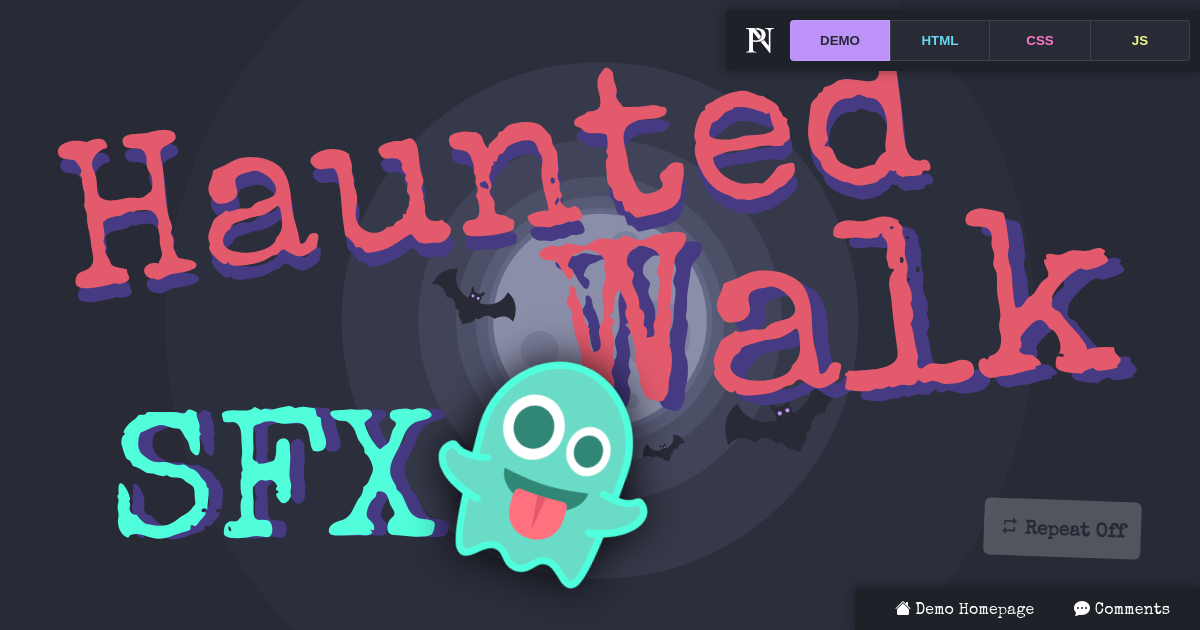 Screenshot of HTML Audio App: Creepy SFX for Haunted Walk