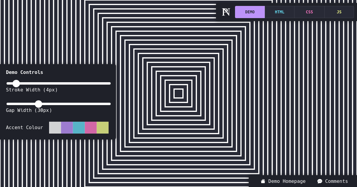 Screenshot of Canvas Drawing: Concentric Squares