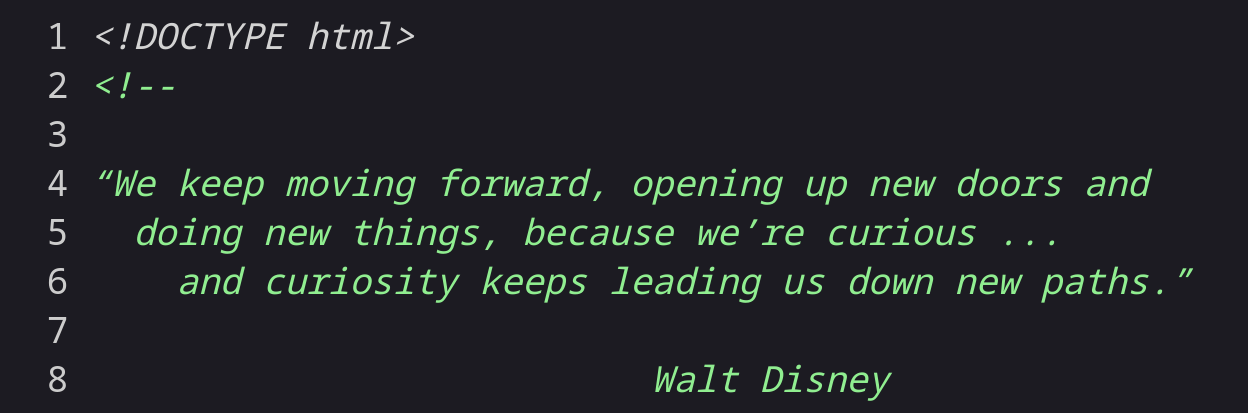 Walt Disney quote found in Disney+ HTML: 